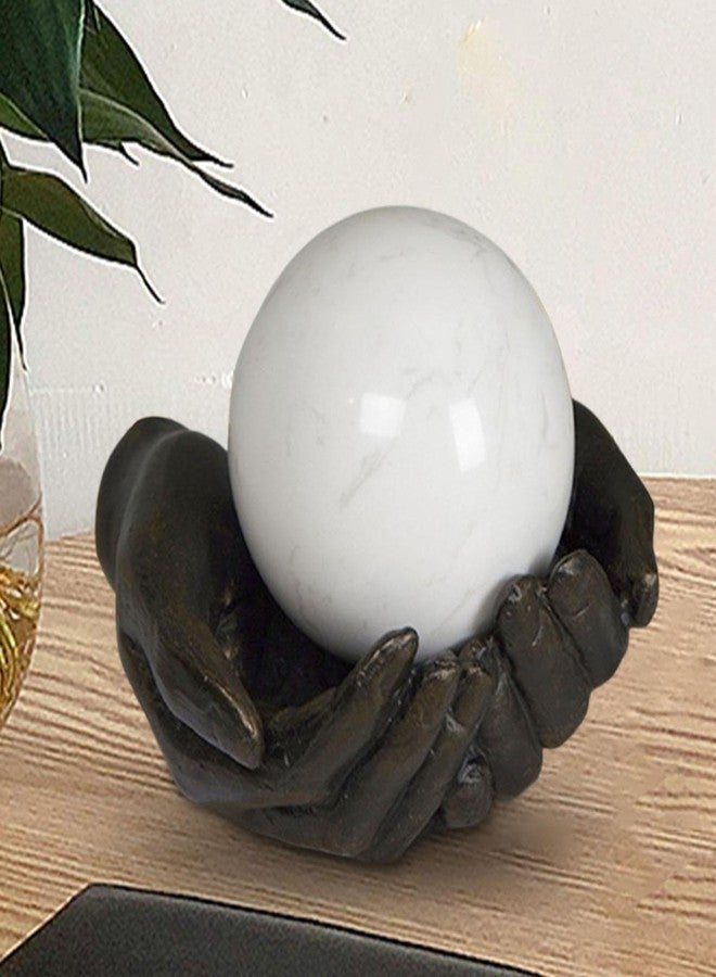 IEUDNS 10cm White Marble Ball Sphere Ball Aesthetic Modern Tabletop Decoration Table Centerpieces Ball for Dining Room Multipurpose - Image 5